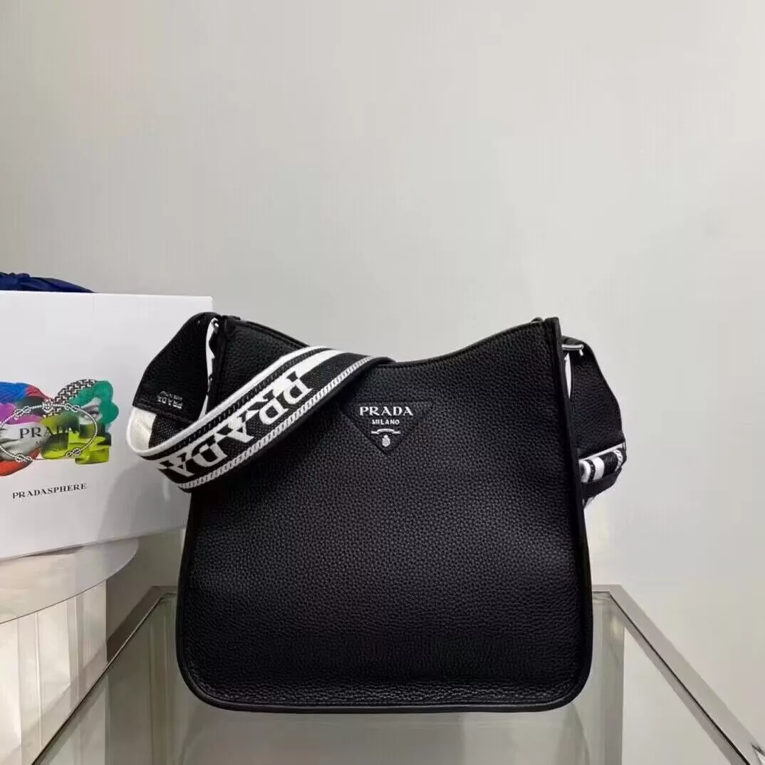 Rep PRADA Leather hobo bag 0115