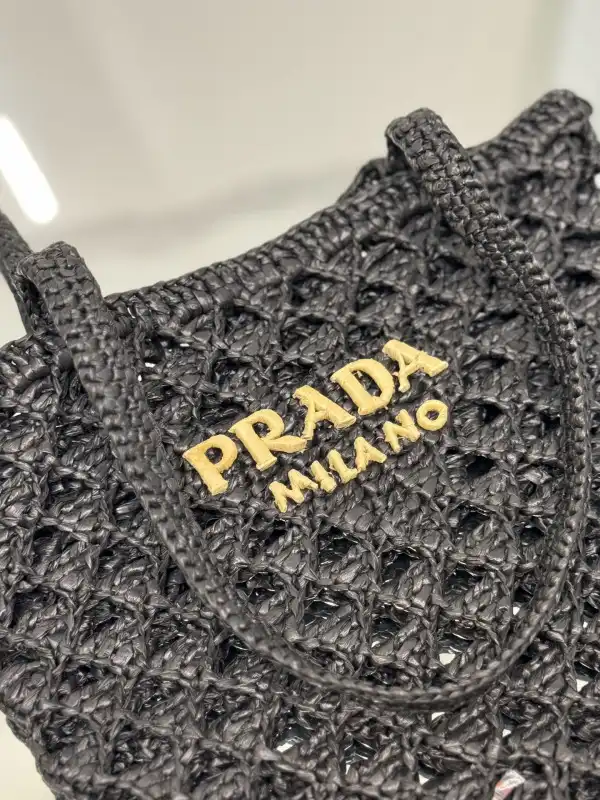 Rep PRADA Woven fabric crochet tote bag 0126