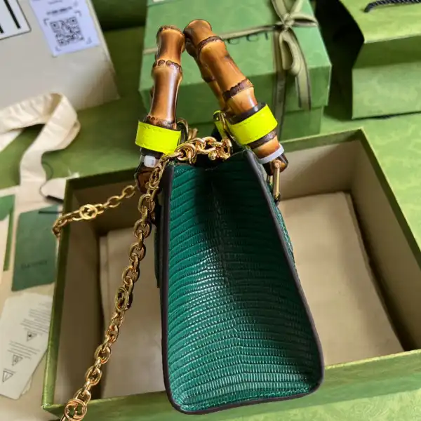 Rep Gucci Diana lizard mini bag 0204