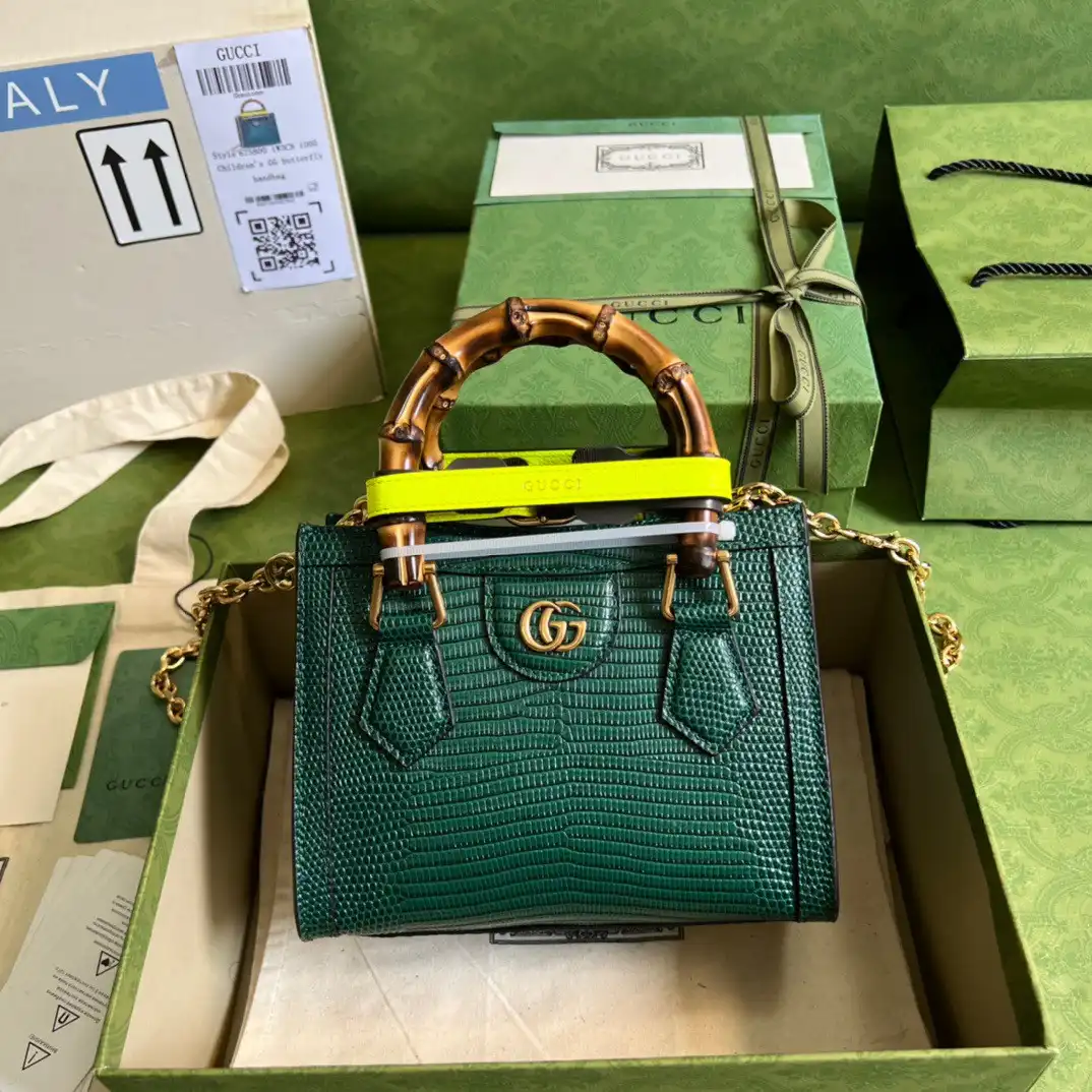 Rep Gucci Diana lizard mini bag 0204